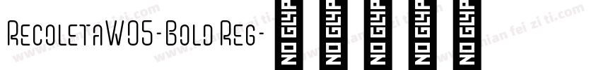 RecoletaW05-Bold Reg字体转换